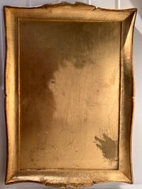 Image 5 of Vintage Gold Paper Mache Tray 