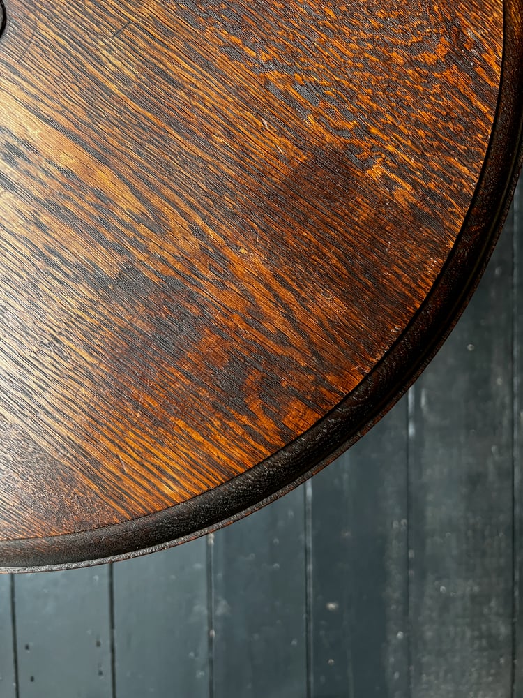 Image of Turned Wood Side Table with Barley Twist Stem