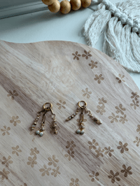 Image 2 of  Vintage Cherry Paperclip Huggie Earrings