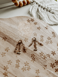 Image 1 of  Vintage Cherry Paperclip Huggie Earrings