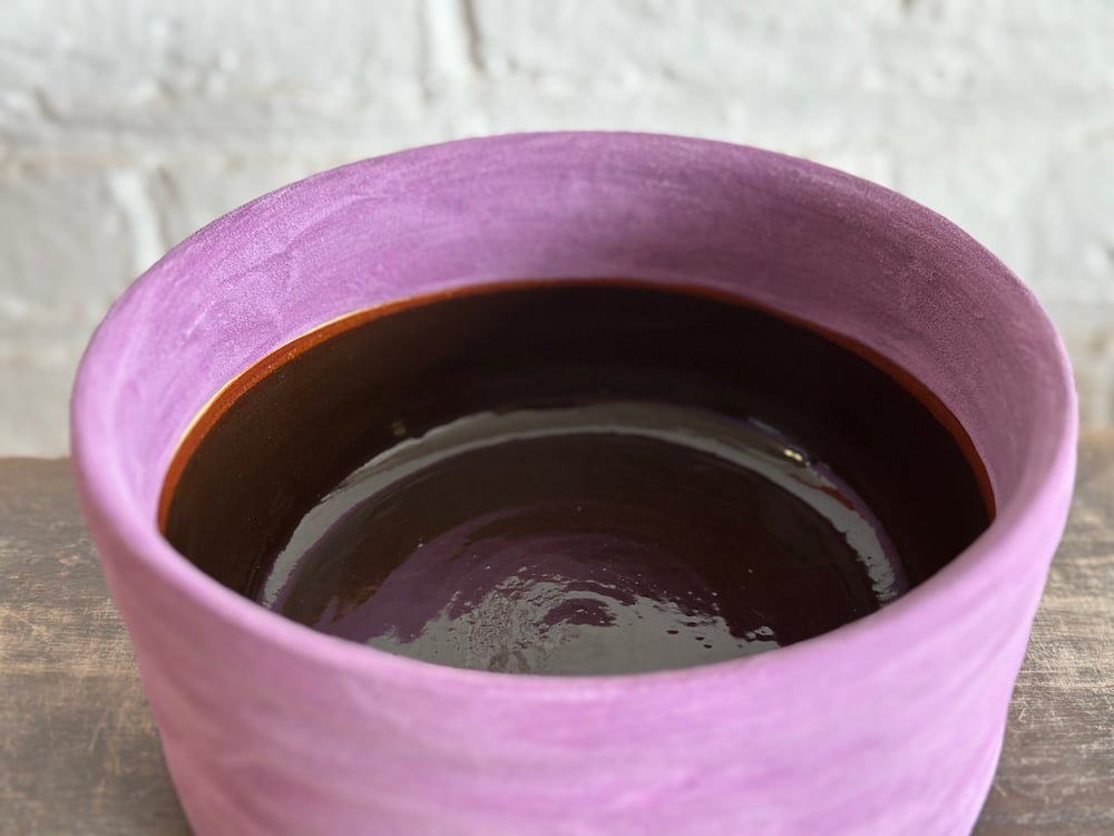 Image of Violet & Chocolate Cache Pot