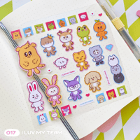 Image 2 of I luv my team sticker sheet