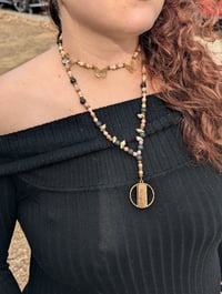 Image 2 of Pink and Gold Butterfly Necklace