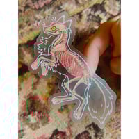 Image 1 of Transparent Fox Skeleton Sticker