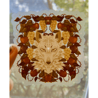 Image 1 of Transparent Harvest Wolf Sticker