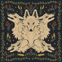 Image 4 of Transparent V.1 Wolves & Wildflowers Sticker 