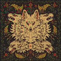 Image 3 of Transparent V.2 Wolves & Wildflowers Sticker