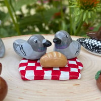 Image 1 of Pigeon Picnic Clay Figures