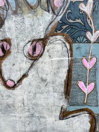 Image 1 of Patchwork Jackalope (Original Painting)