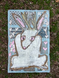 Image 2 of Patchwork Jackalope (Original Painting)