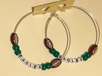 Image 3 of Eagles Hoop Earrings 
