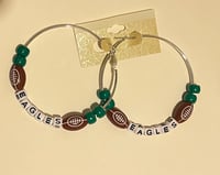 Image 2 of Eagles Hoop Earrings 