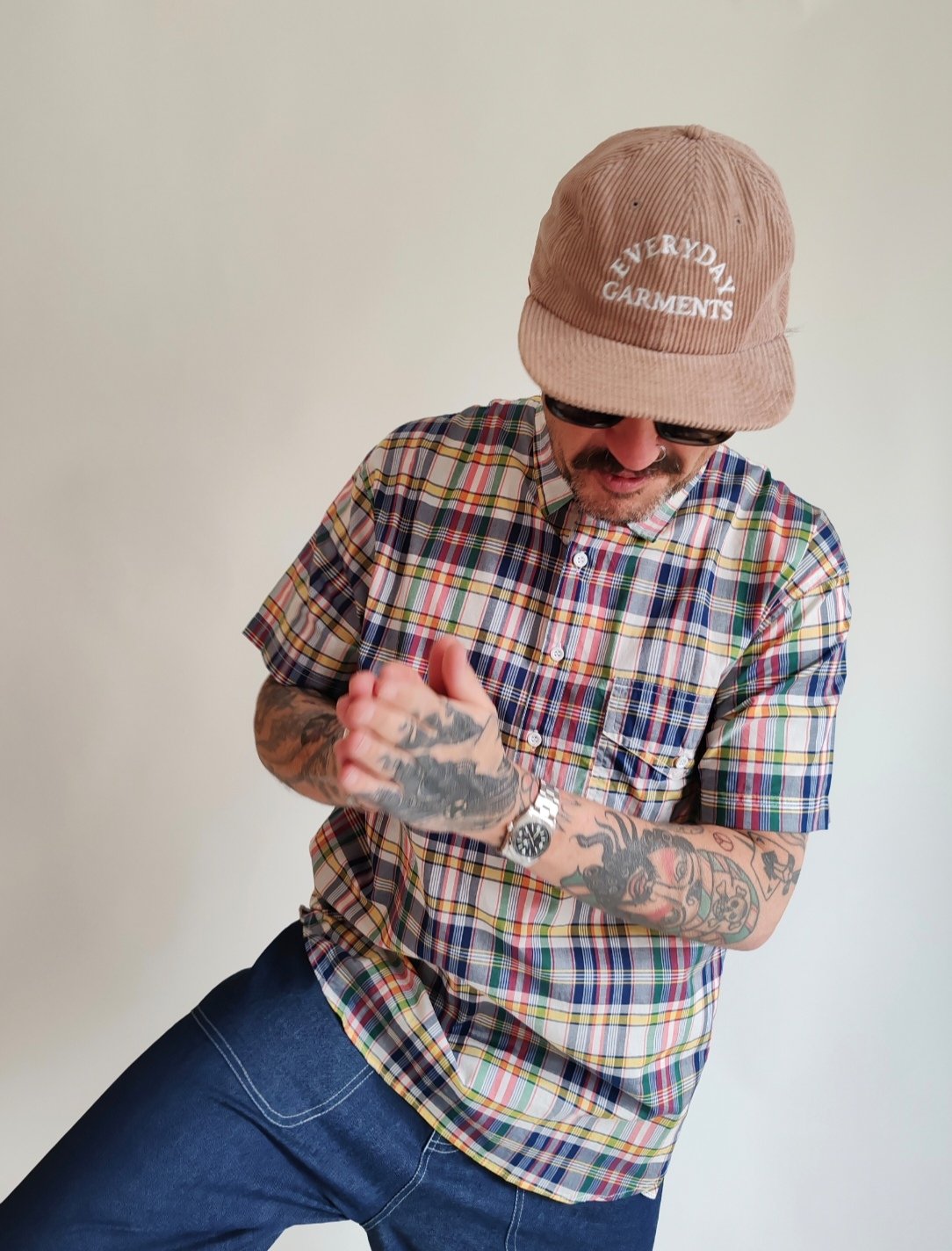 Image of Terry Checkered Overshirt 
