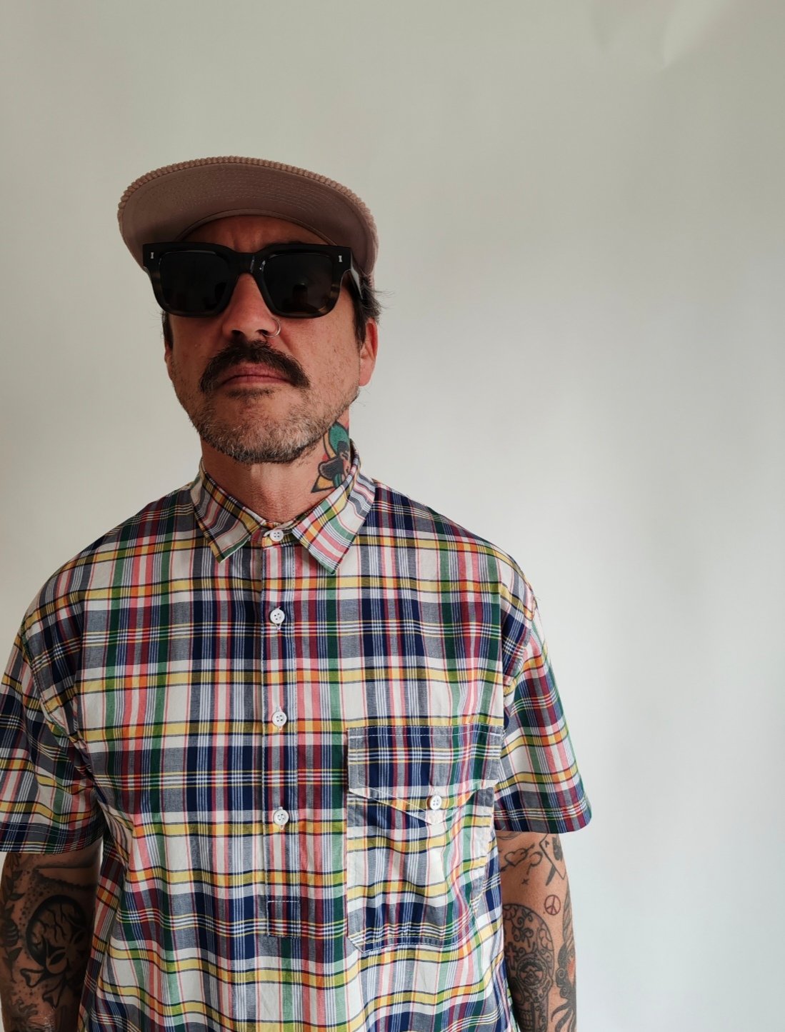 Image of Terry Checkered Overshirt 