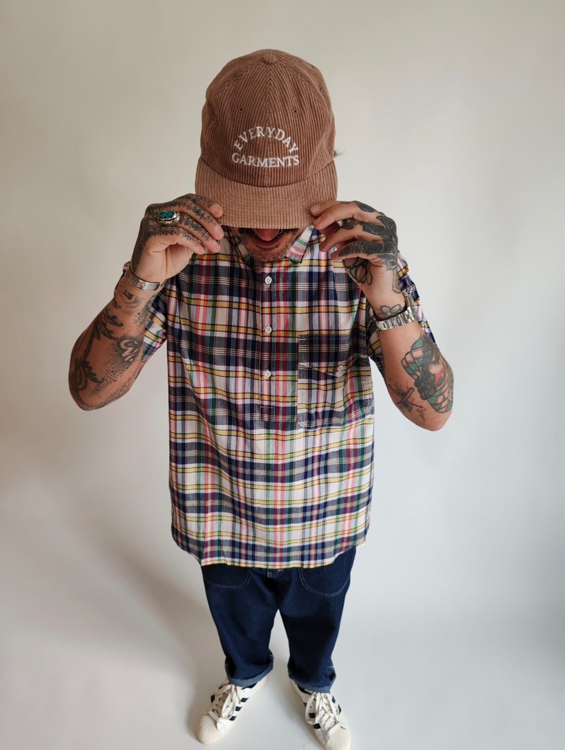 Image of Terry Checkered Overshirt 
