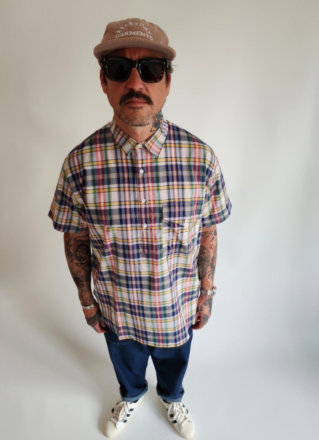 Image of Terry Checkered Overshirt 