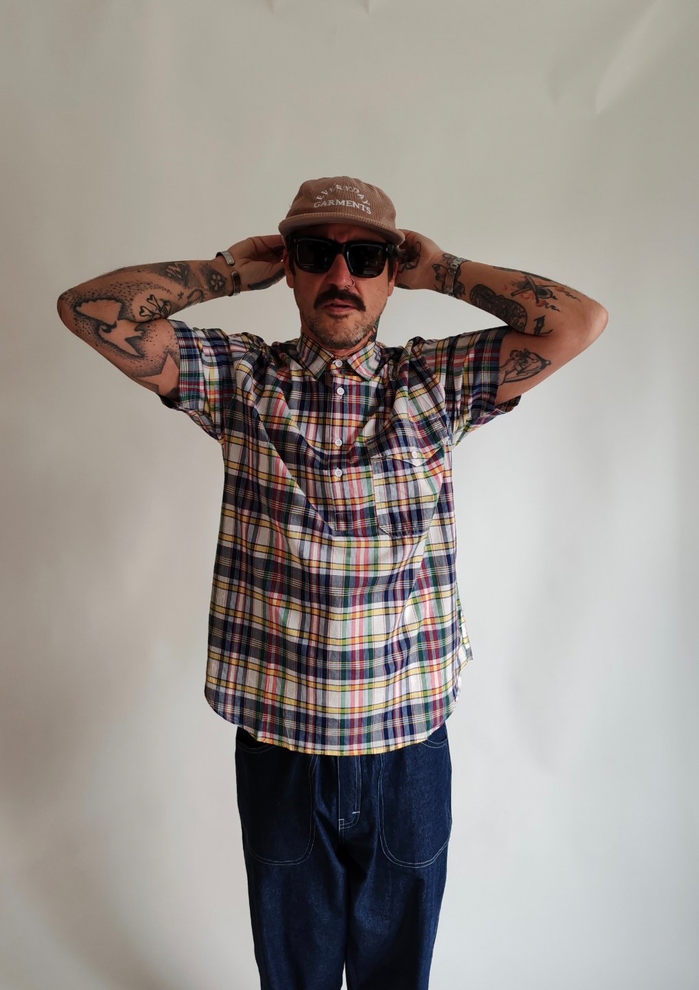 Image of Terry Checkered Overshirt 