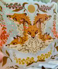 Image 2 of Transparent Foxes & Foxgloves Sticker