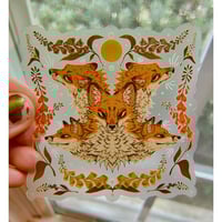 Image 1 of Transparent Foxes & Foxgloves Sticker