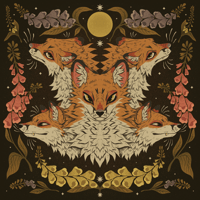 Image 4 of Transparent Foxes & Foxgloves Sticker