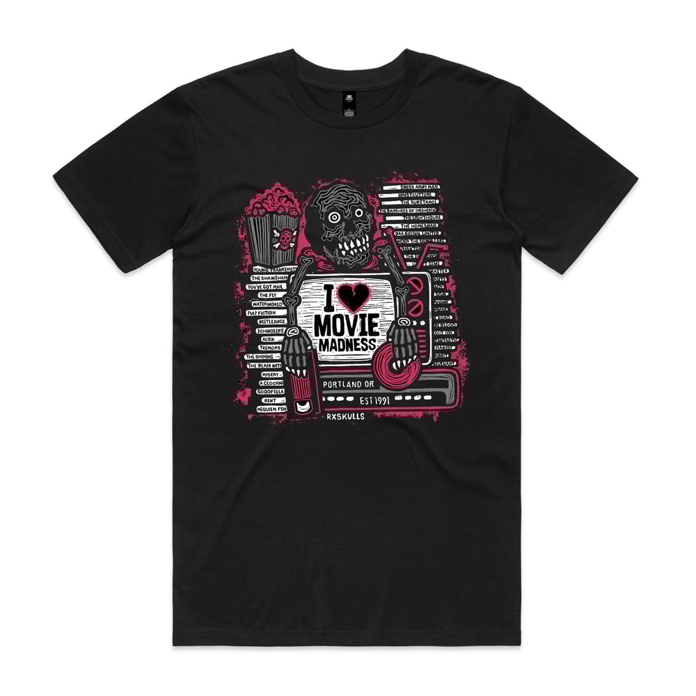 Image of Rx Skulls x Movie Madness Shirt - Vibrant Magenta