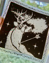 Image 2 of Transparent "The Final Cry" Deer Sticker