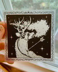 Image 1 of Transparent "The Final Cry" Deer Sticker