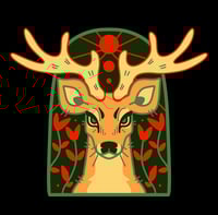 Image 3 of HOLO Blood Moon Buck Sticker