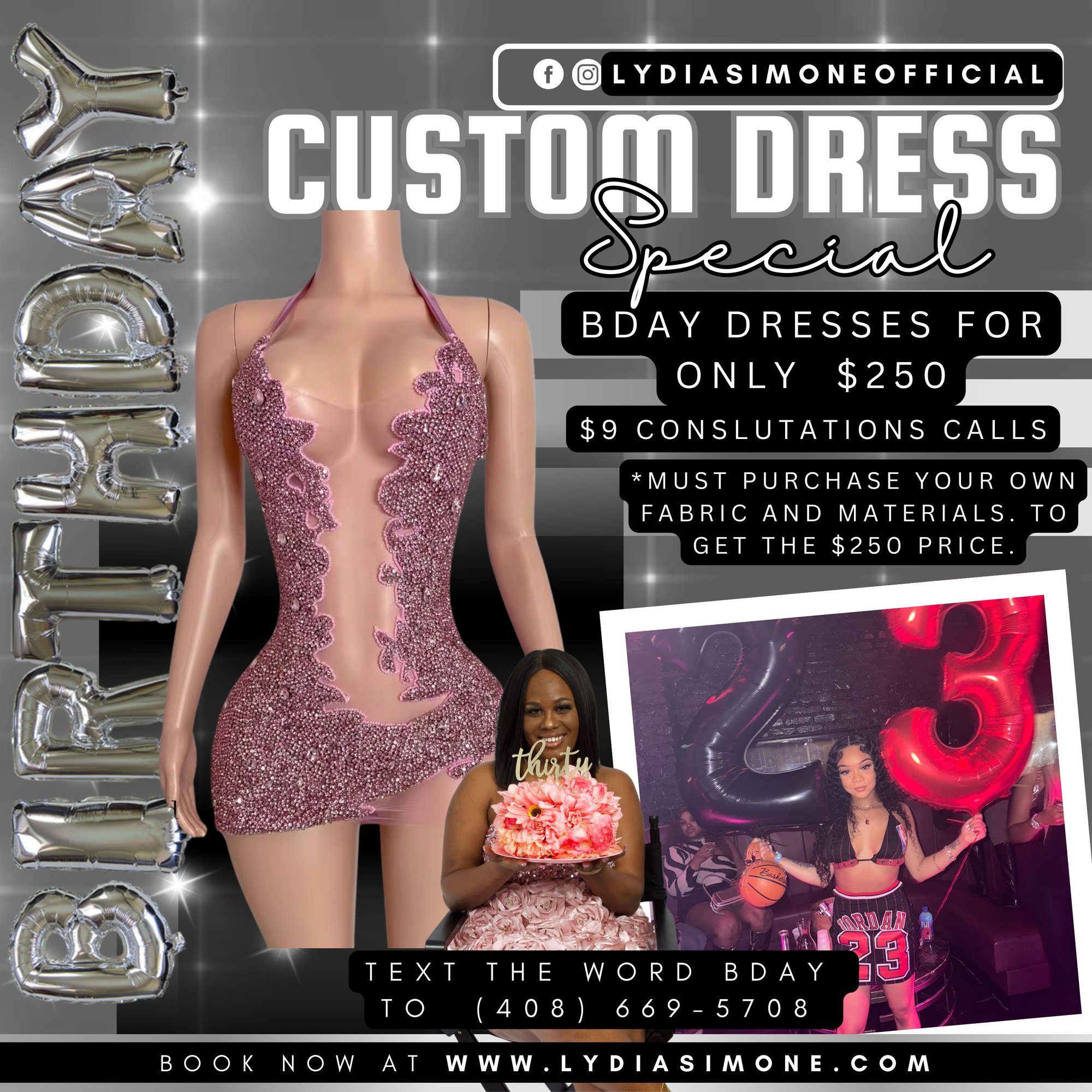 Custom Birthday Dress Special | Lydia Simone Custom Birthday Dress Special | Lydia Simone