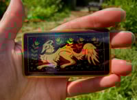 Image 2 of HOLO Borzoi in the Garden Sticker
