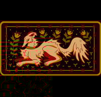 Image 3 of HOLO Borzoi in the Garden Sticker