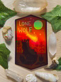 Image 2 of HOLO Lone Wolf Sticker