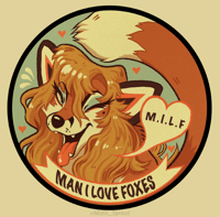 Image 3 of HOLO M.I.L.F (Man I Love Foxes) Sticker