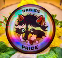Image 1 of HOLO Rabies Pride Sticker