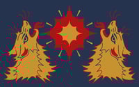 Image 3 of HOLO Sun Wolves Sticker (small!)