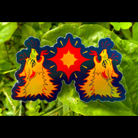 Image 1 of HOLO Sun Wolves Sticker (small!)