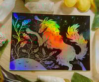 Image 1 of HOLO Doggy Dance Sticker