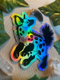 Image 2 of HOLO Spotted Hyena Sticker
