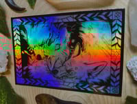 Image 2 of HOLO Wolf Fight Sticker