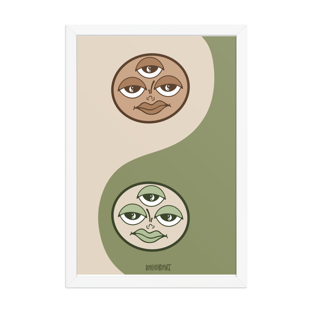 Yin Yang // Olive & Brown // Print