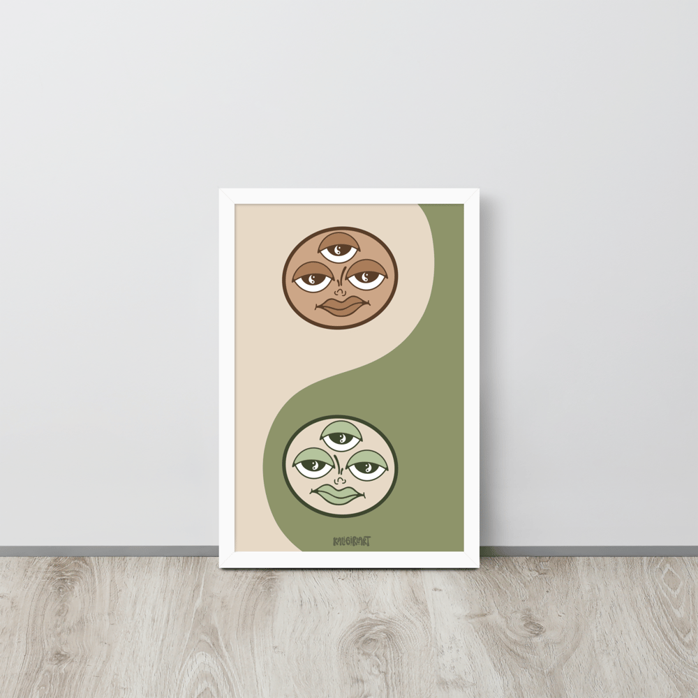 Yin Yang // Olive & Brown // Print