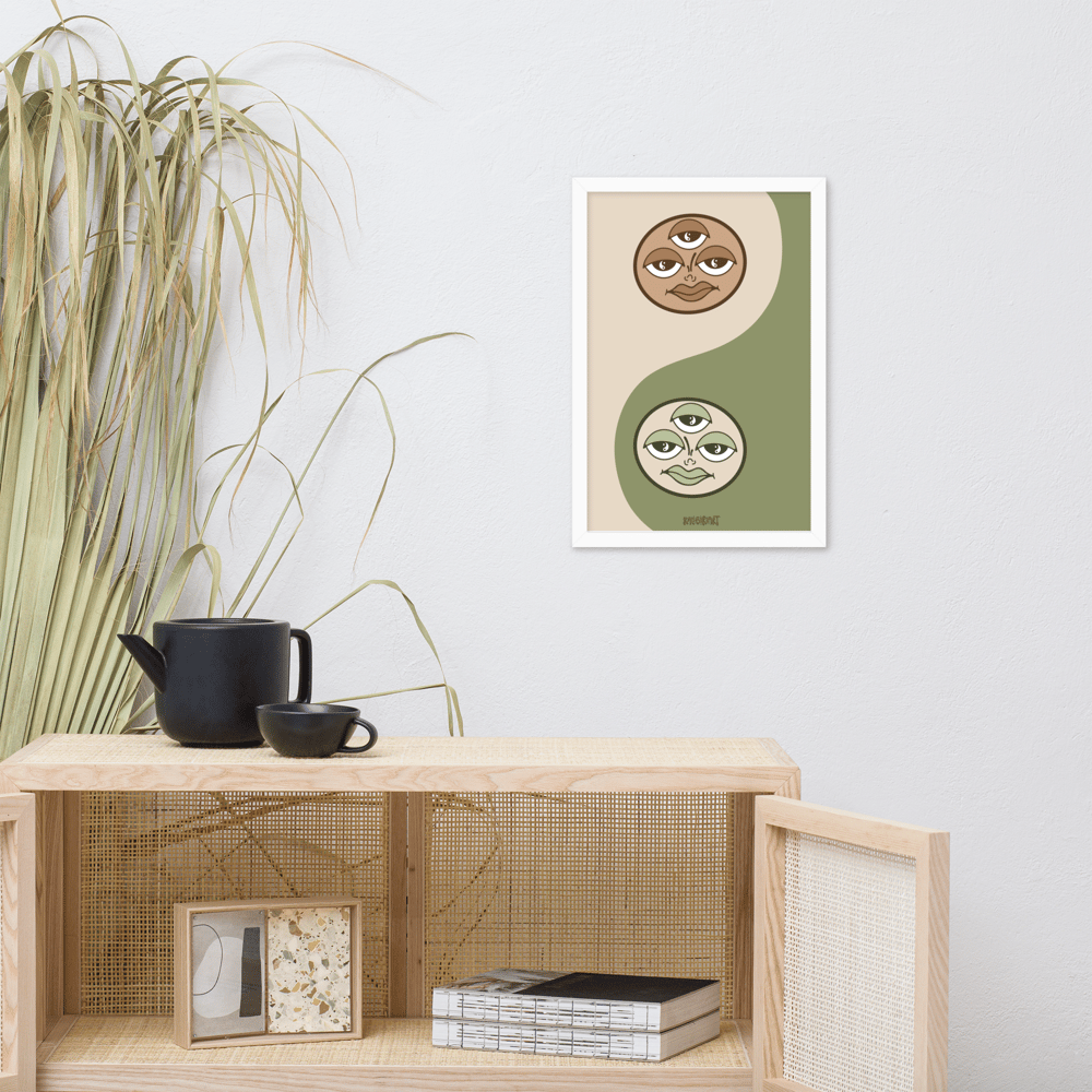 Yin Yang // Olive & Brown // Print