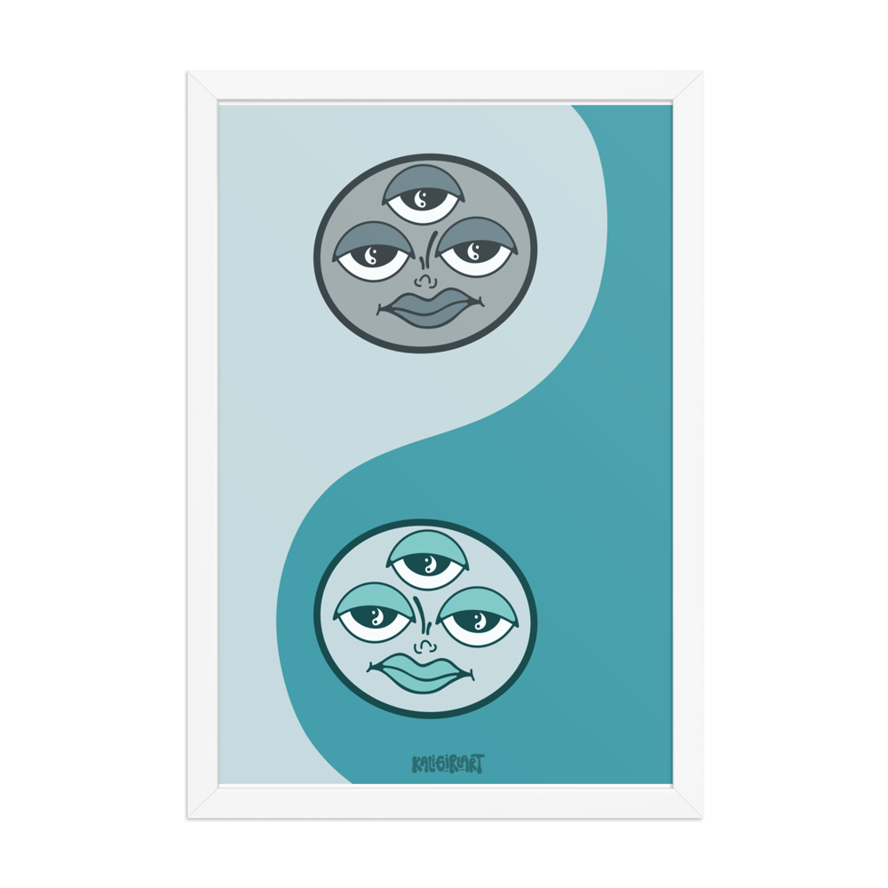 Yin Yang // Blue // Print