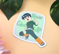 'Never Give Up' Rock Lee Sticker