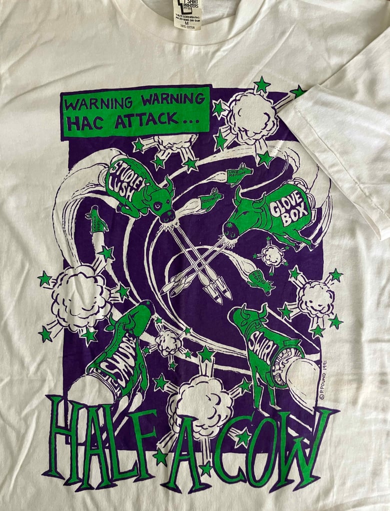 Image of tee-shirt HAC ATTACK Peter Pound design 1992