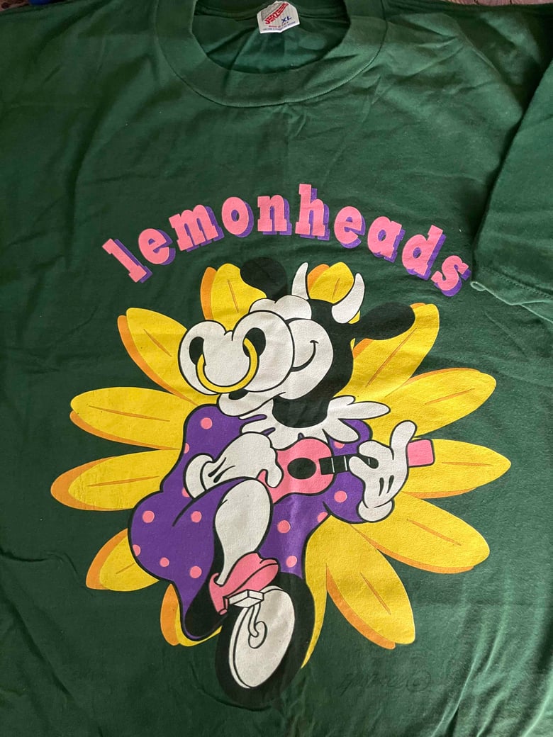 Image of tee-shirt LEMONHEADS cow playing ukulele