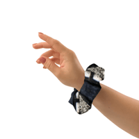Image 4 of Moth Wing Hair Scrunchie - Navy Blue