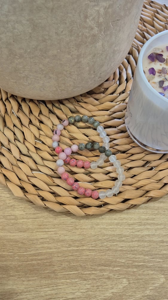 Image of Beaded Bracelet. Pink love. By NATASAstudio.