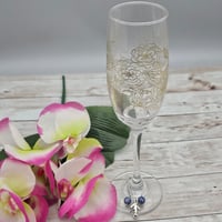 Image 2 of Corkscrew Sodalite Wine Glass Charm 