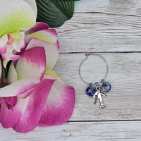 Image 3 of Corkscrew Sodalite Wine Glass Charm 